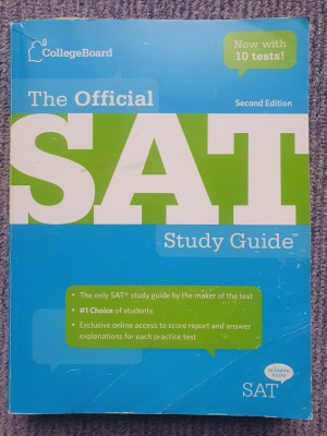 The official SAT STUDY GUIDE, 2009, 996 pag, in engleza, stare fb foto