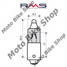 MBS Bec alb semnalizare 12V23W 180gr (cutie 10 buc.), Cod Produs: 246510025RM