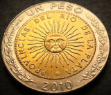 Moneda comemorativa bimetal 1 PESO - ARGENTINA, anul 2010 * cod 4426 = A.UNC, America Centrala si de Sud