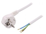 Cablu Alb PVC 3x1,5mm2 1,8m 16A 250V