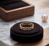 Cumpara ieftin Inel Eternity din Argint 925 Placat cu Aur , Model Inimi Impletite