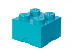 Cutie depozitare LEGO 2x2 albastru turcoaz (40031743) foto