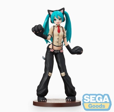 Hatsune Miku Project DIVA Arcade Future Tone SPM PVC Statue Hatsune Miku Kitty Cat 23 cm foto