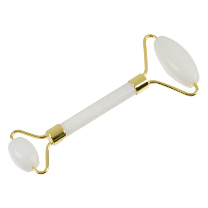 Dispozitiv pentru masaj facial, ETK, alb/auriu, 14 cm