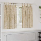 Draperii catifea 2 buc. cu găuri crem 140x140 cm