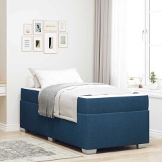 vidaXL Cadru de pat albastru 90 x 190 cm țesătură 3399158