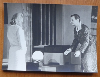 Radu Beligan si Valeria Gagealov in piesa Prizonierul din Manhatan, 1973 foto