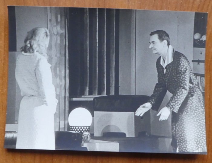Radu Beligan si Valeria Gagealov in piesa Prizonierul din Manhatan, 1973