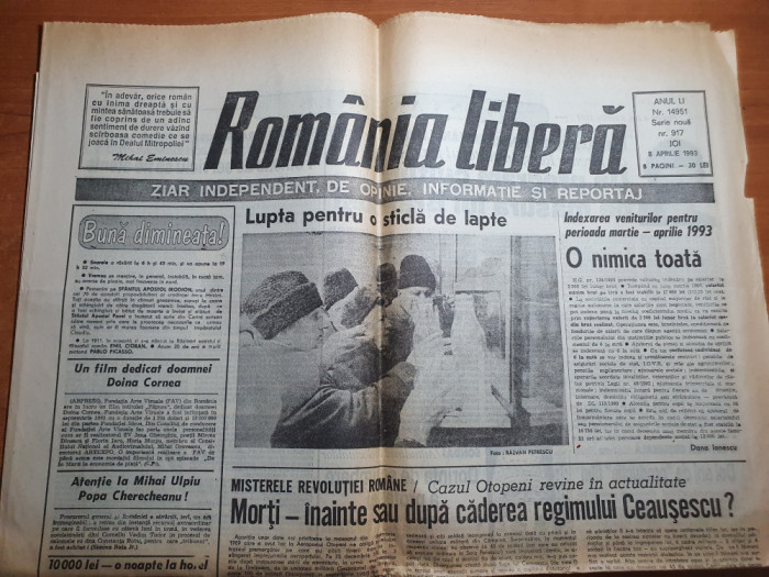 romania libera 8 aprilie 1993- misterele revolutiei -cazul otopeni