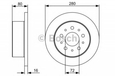 Disc frana FIAT DUCATO bus (250, 290) (2006 - 2016) BOSCH 0 986 479 C10 foto