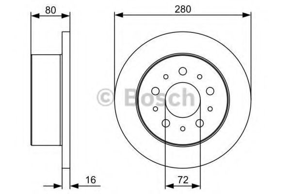 Disc frana PEUGEOT BOXER bus (2006 - 2016) BOSCH 0 986 479 C10