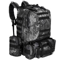 Rucsac militar pentru drumetii 50L impermeabil, ultra usor, gri