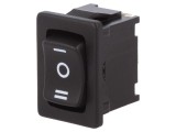 Rocker Switch SP3T ON-OFF-ON 6A 250V Black IP40