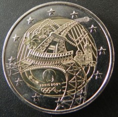 moneda 2 euro comemorativa FRANTA 2024 - JO si paralimpice, UNC