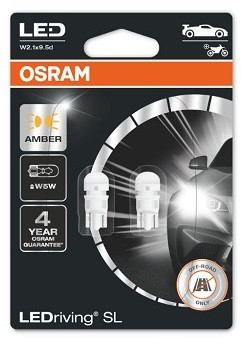 Set 2 Buc Led Osram WY5W 12V 0,5W W2,1X9,5D 6000K Amber LEDriving SL 2827DYP-02B foto