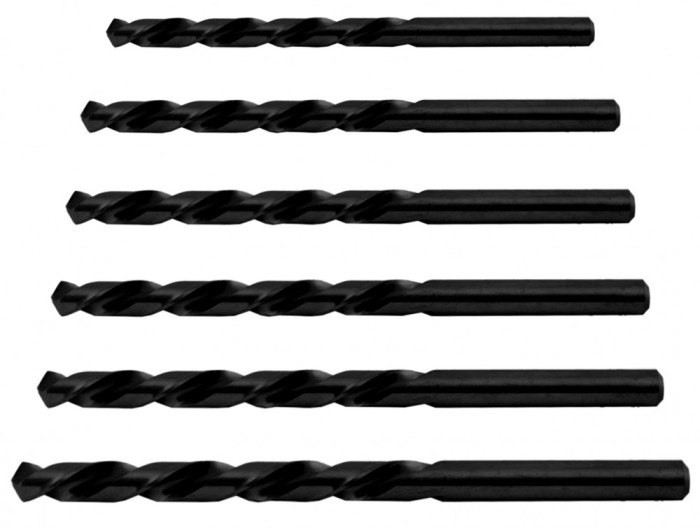 Set 6 burghie HSS R 2 - 8 mm pentru metal Raider