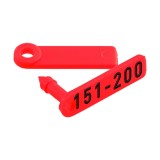 Crotalii Twintag pentru miei si iezi, rosu, numerotate 151-200, numere debosate
