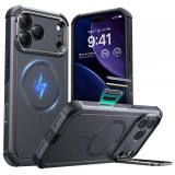 Husa MagSafe pentru Apple iPhone 17 Pro Max, ESR, Cyber Armor Kickstand, Gri