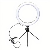 Cumpara ieftin Lampa circulara Ring Light 128 LED cu trepied, Unghi 360, Trepte Reglabile de lumina, Oem