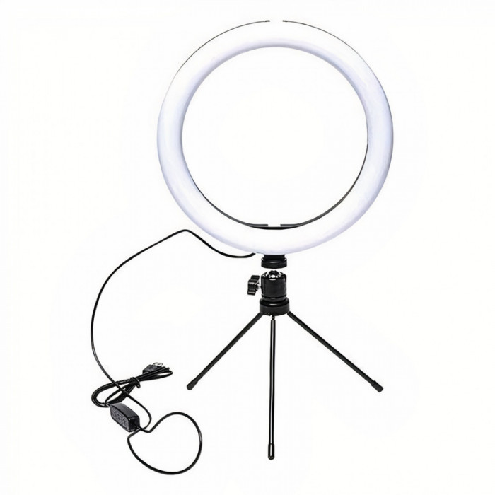 Lampa circulara Ring Light 128 LED cu trepied, Unghi 360, Trepte Reglabile de lumina