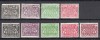 ROMANIA 1931 TIMBRU OFICIAL STEMA SPRIJINITA DE DOI LEI FILIGRAN P.T.T.+FILIGRAN C.C. SERII MNH, Nestampilat