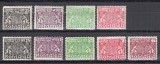 ROMANIA 1931 TIMBRU OFICIAL STEMA SPRIJINITA DE DOI LEI FILIGRAN P.T.T.+FILIGRAN C.C. SERII MNH, Nestampilat