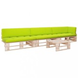 vidaXL Set mobilier paleți cu perne, 4 piese, lemn de pin tratat 3066755