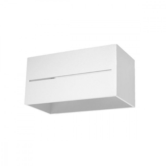 Lămpi De Perete Lobo Alb Aluminiu 2 Becuri Dreptunghiulare Moderne De Interior