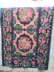 250 x 160 cm covor vechi traditional rom&acirc;nesc scoarță