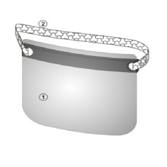 Viziera simpla cu banda elastica pentru fixare pe cap PR2875