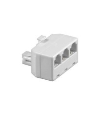 Adaptor RJ11 tata la 3x RJ11 mama alb Goobay foto