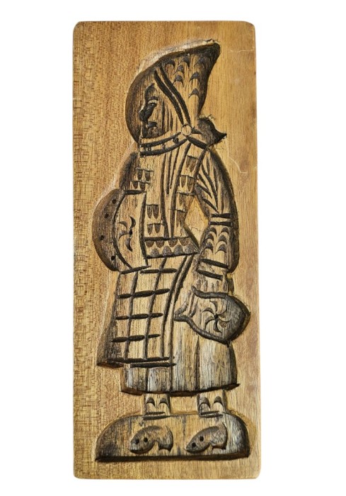 VECHE MATRITA DIN LEMN PENTRU TURTA DULCE SAU PENTRU DECOR, SCULPTATA MANUAL