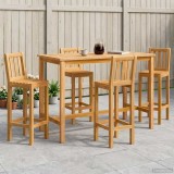 Cumpara ieftin Set de bar pentru exterior 5 buc. 4-Locuri natural