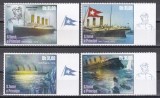 Sao Tome si Principe 2020 - Nava Titanic, Serie cu Tapsuri cu perforații doar pe 2 laturi, MNH