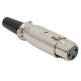 Soclu XLR &bull; 3 poliExecutie filetatacu protectie pt. cablu din cauciuc, Carguard