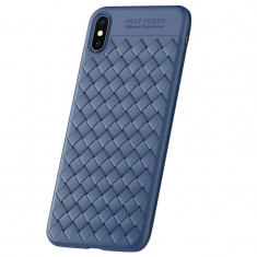 Carcasa pentru iPhone X/XS Woven Texture Usams Albastru