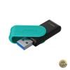 Memorie USB Kingston DT Exodia S 128GB, USB-A 3.2, Inel Chei, Plastic/Metal, Negru/Turcoaz
