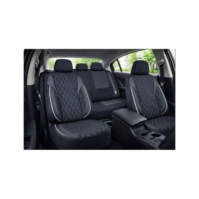 Huse scaune auto universale fractionate XL Premium compatibile SUV si Limuzine negru cusatura gri Cod: HNG2504-7 foto