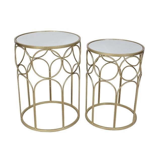 Set 2 masute de cafea Golden Circles