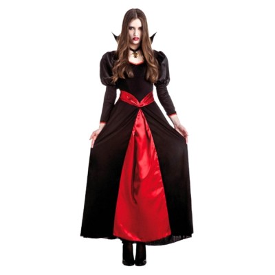 Costum Halloween Vampir Femei, One Size, Rosu/Negru foto