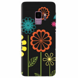 Husa silicon pentru Samsung S9, Colorful Spring Birds Flowers Vectors