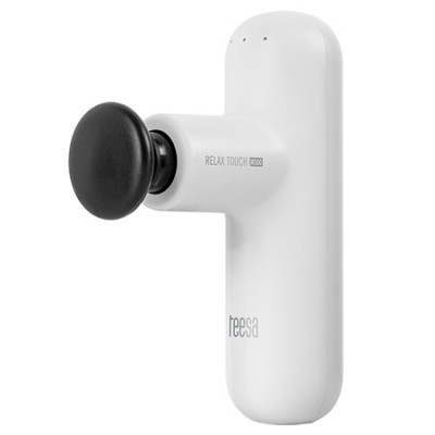 Aparat de masaj tip pistol Teesa Relax Touch, 25 W, 4 viteze, 60 dB, oprire automata, indicator LED, 2000 mAh, aluminiu, accesorii incluse, White foto