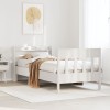 VidaXL Cadru pat fără saltea, alb, 90x190 cm, lemn masiv de pin