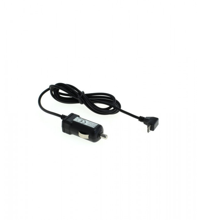 Incarcator de masina Micro-USB 1A/5V Unghi 90 de grade 12-24V negru