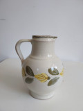 Vas ceramic ulcica Strehla 9026, vintage, Germania de est, 20cm inaltime
