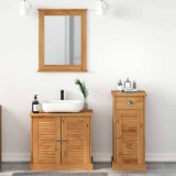 VidaXL Set de mobilier pentru baie cu raft 3 pcs Maro 37 x 34 x 80 cm