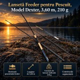 Lansetă Feeder pentru Pescuit, Model Dexter, 3,60 m, 210 g