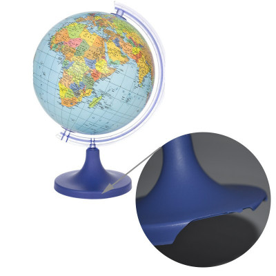 Glob geografic, cartografie harta politica, diametru 25 cm, rotativ, meridian, RESIGILAT foto
