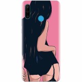 Husa silicon pentru Huawei P30 Lite, Girl With Long Hair