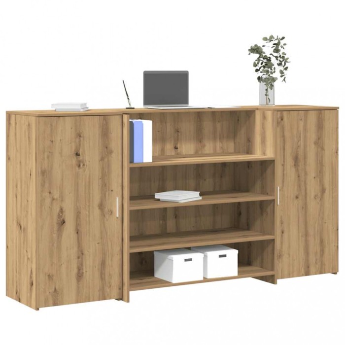 vidaXL Birou de recepție Stejar Artisan 200x50x103,5 cm Lemn prelucrat 3324186
